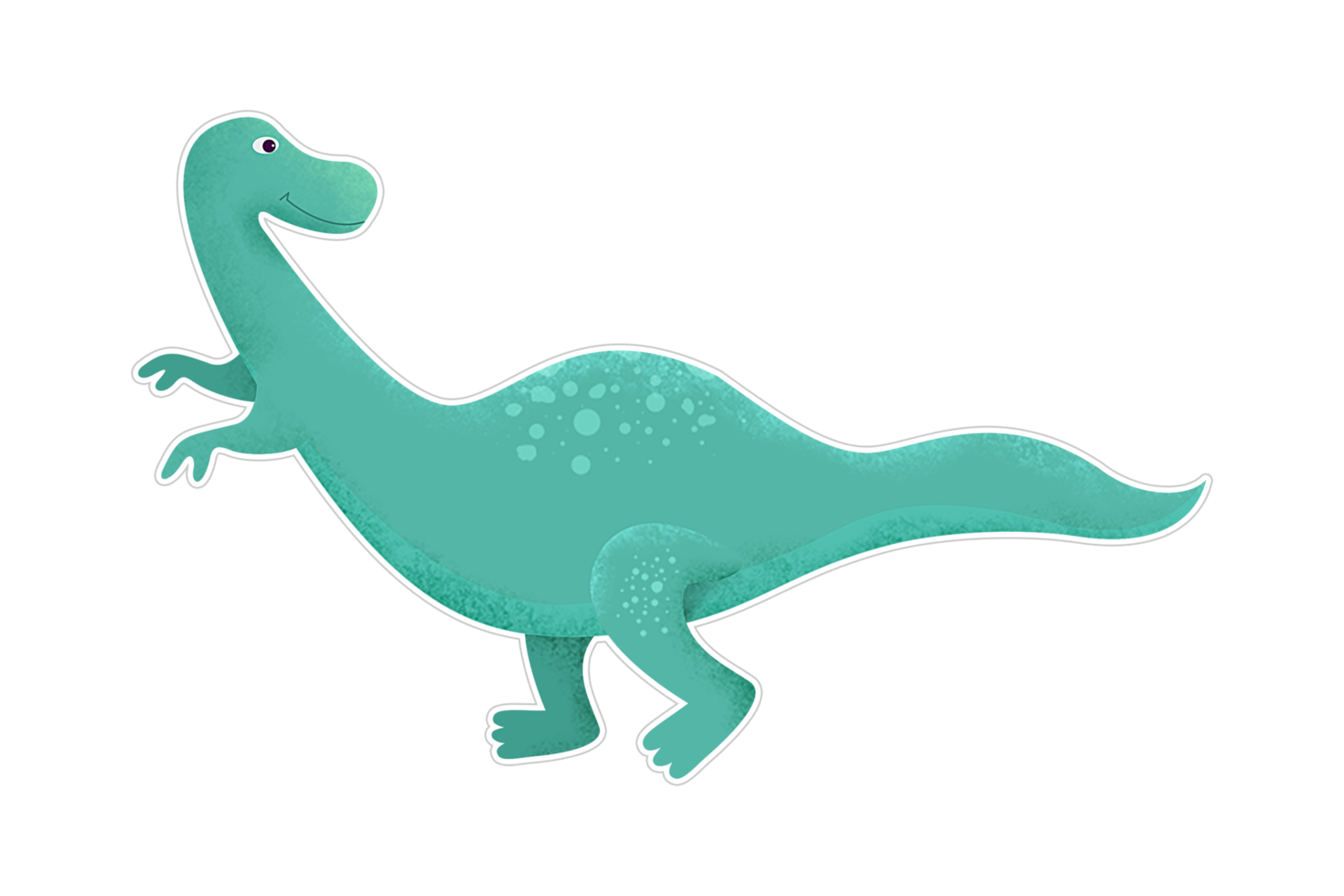 Cute dinosaur character looking up png