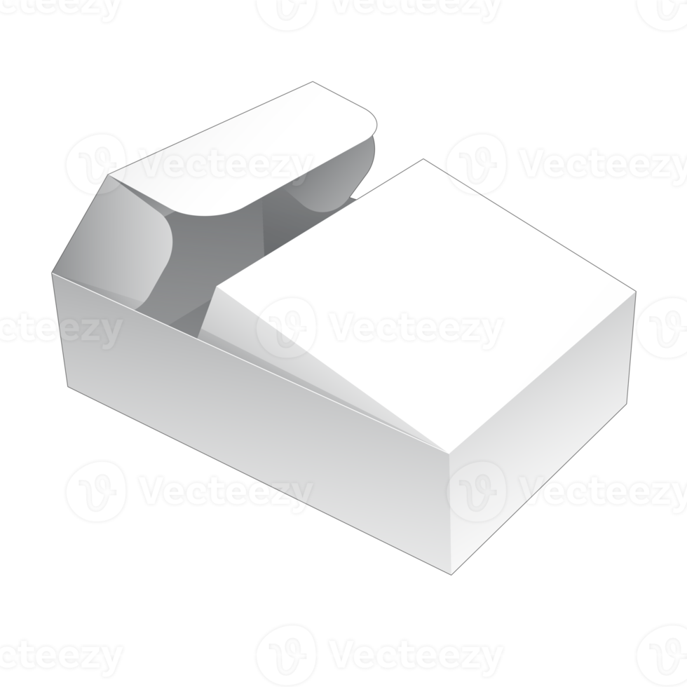 3D-förpackningslåda mockup png