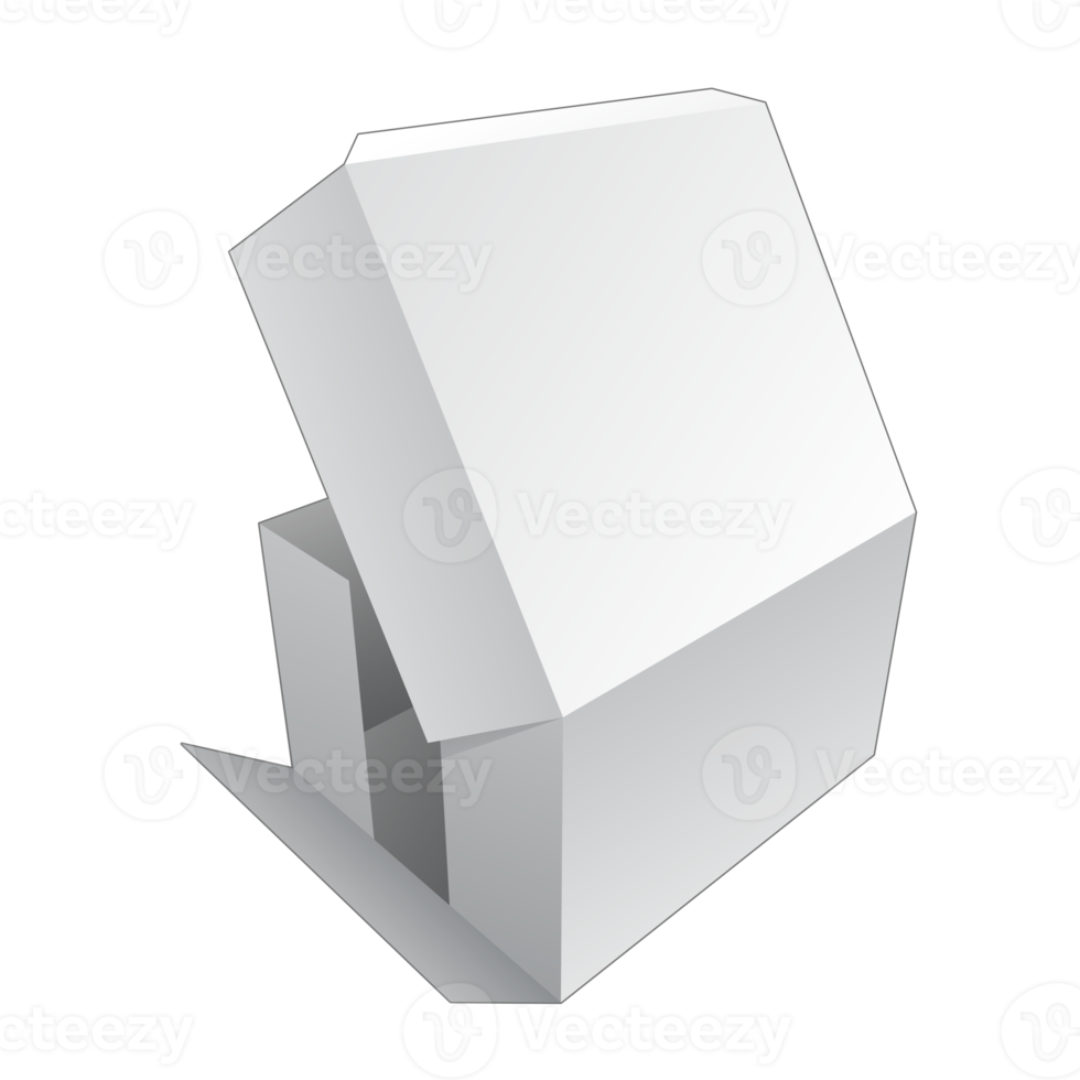 maqueta de caja de embalaje 3d png