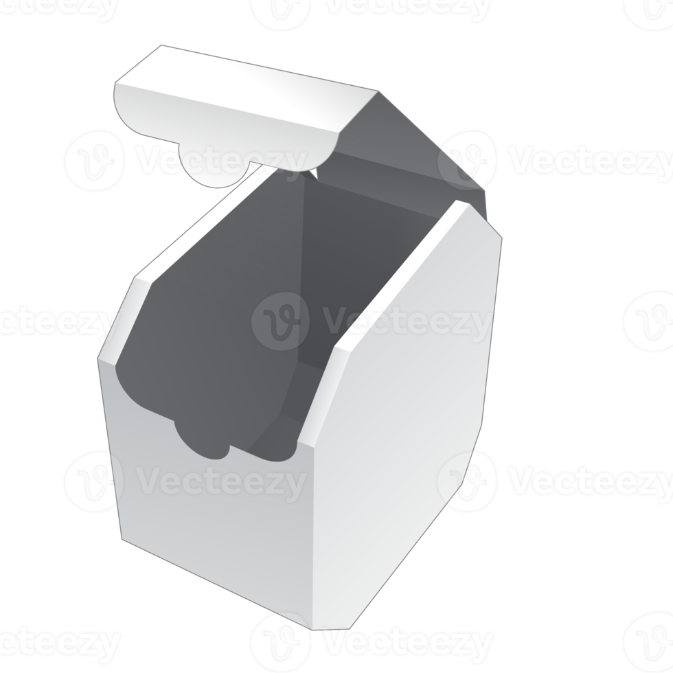 3D-förpackningslåda mockup png