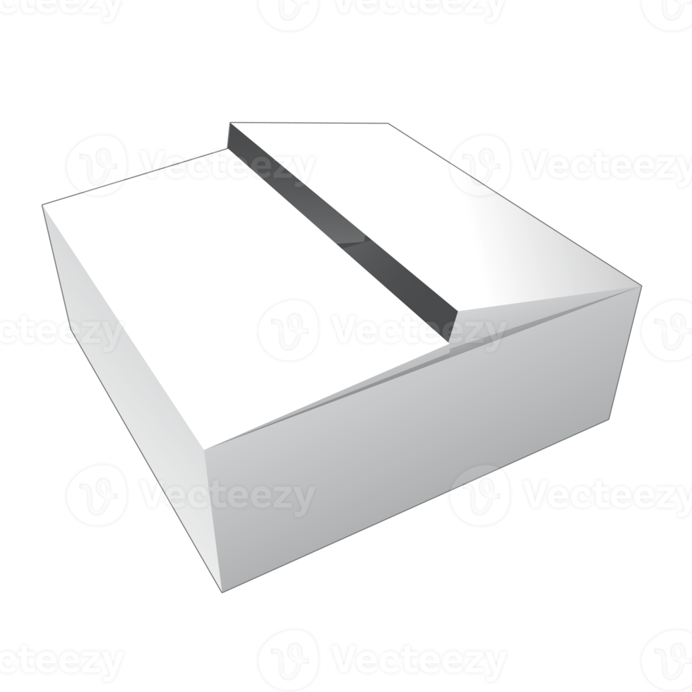 3D packaging box mockup png