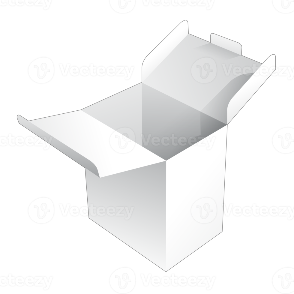 3D packaging box mockup png