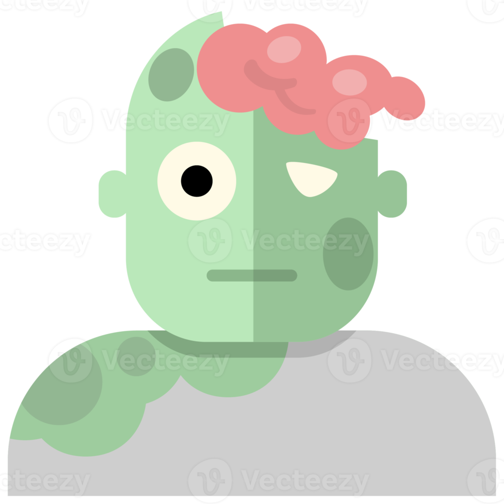 zombie icon in flat style png
