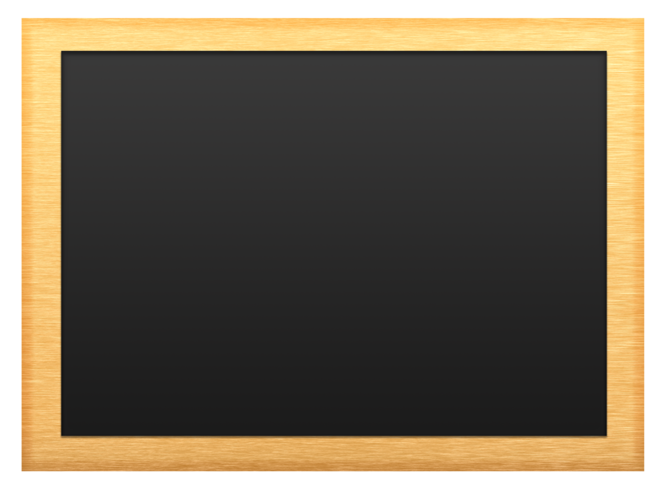 Blackboard wood frame for education png