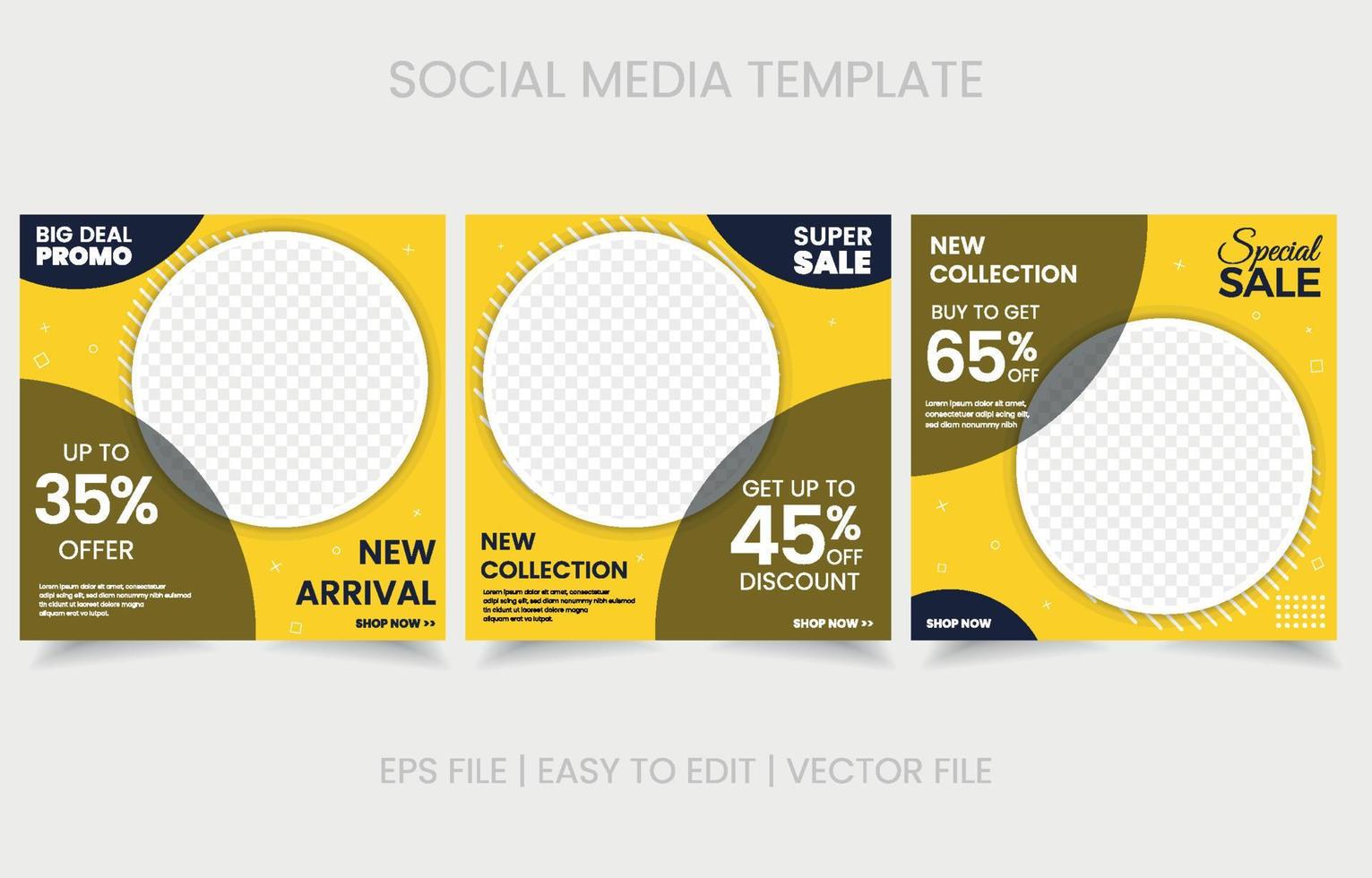 banner sale promo set for social media vector