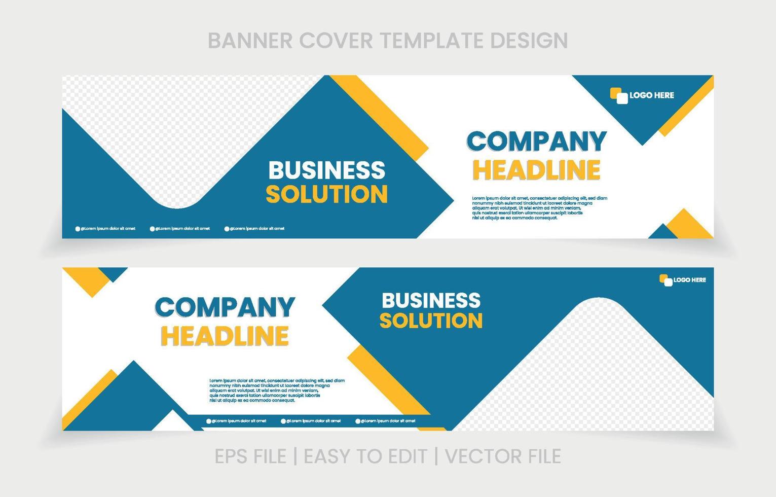 company cover banner social media vector background design professional business purpose