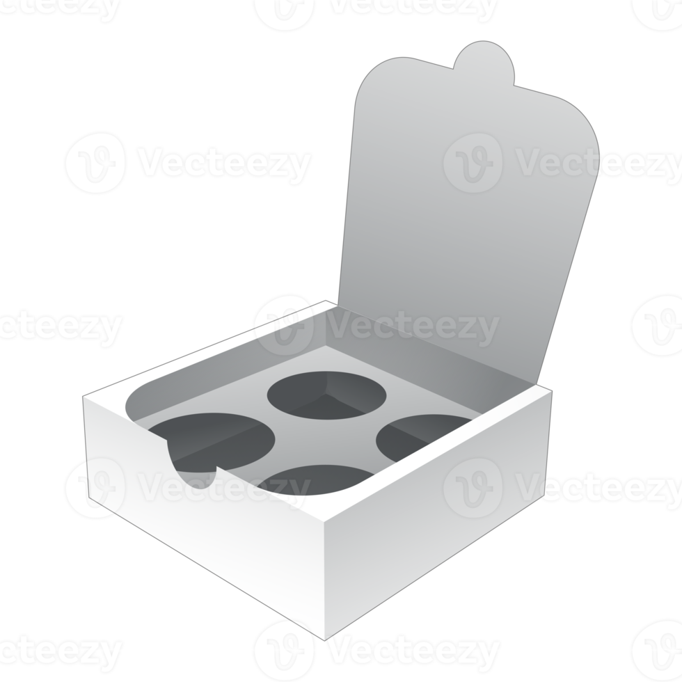 maquette de boîte d'emballage 3d png