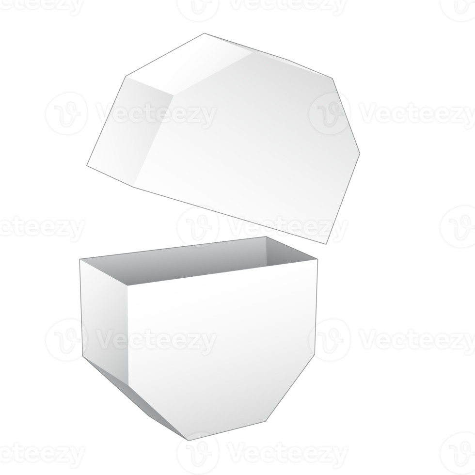 maqueta de caja de embalaje 3d png