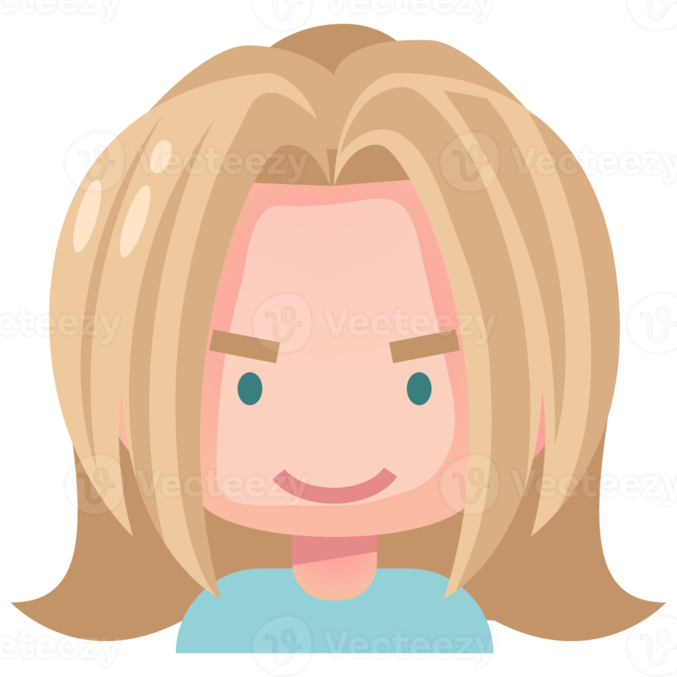 Avatar cartoon in flat style png
