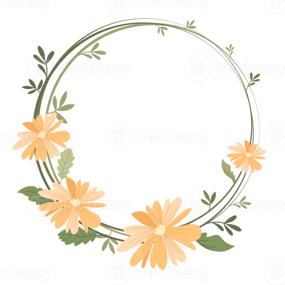 floral wreath cartoon png