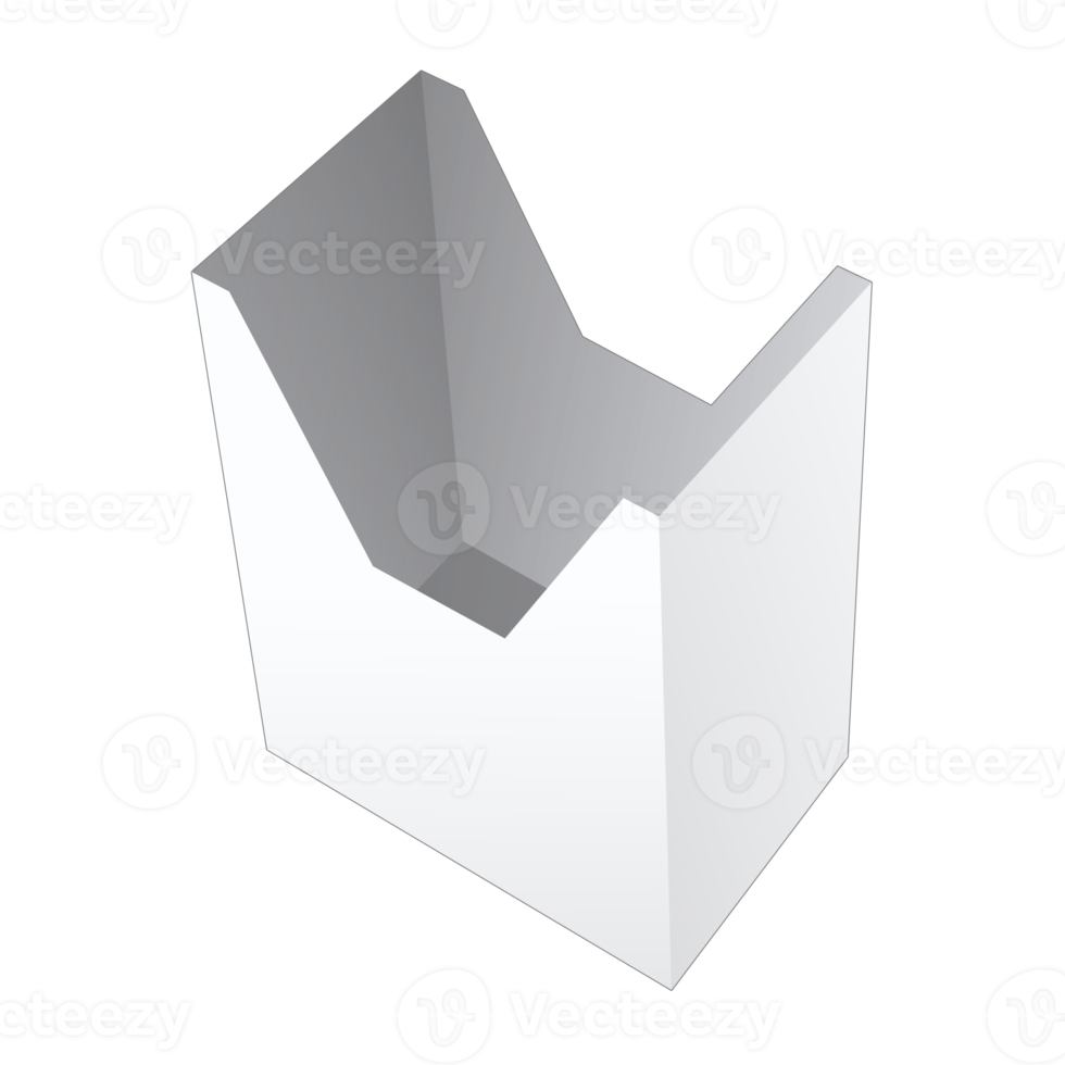 maquete de caixa de embalagem 3d png