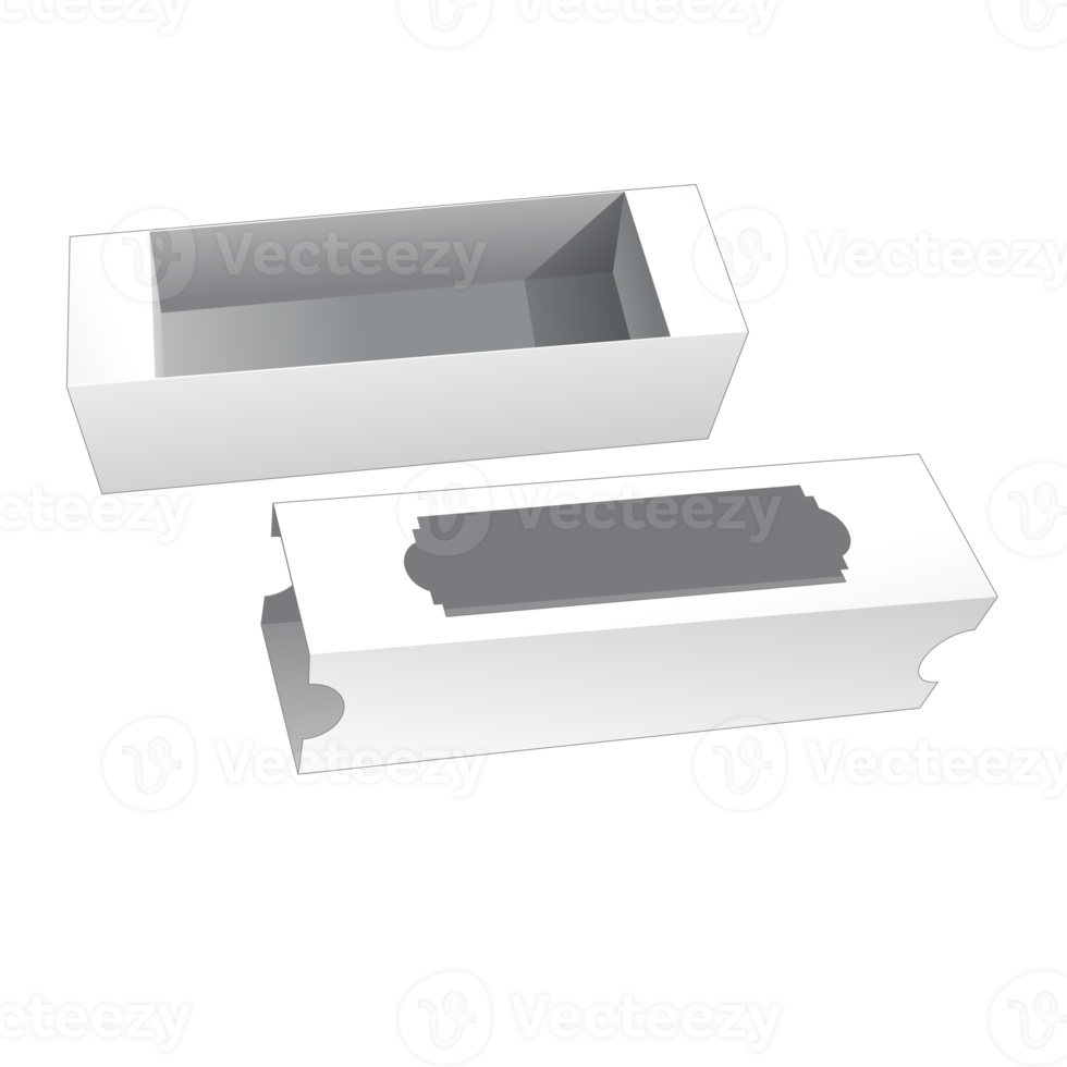 3D-förpackningslåda mockup png