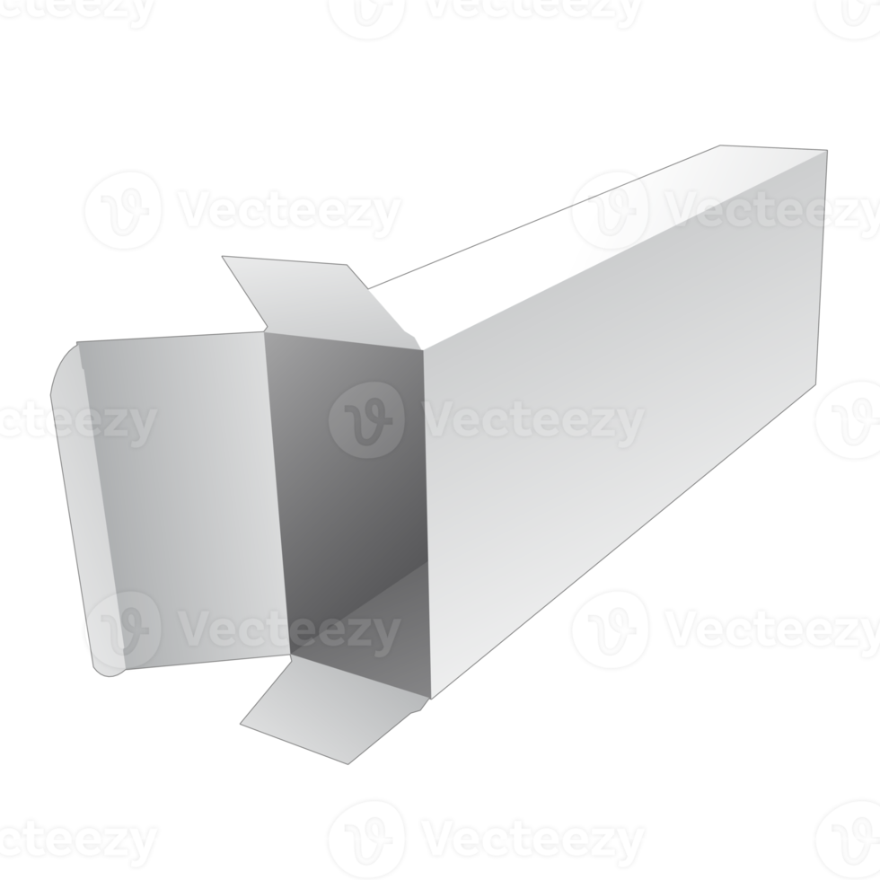 maquete de caixa de embalagem 3d png