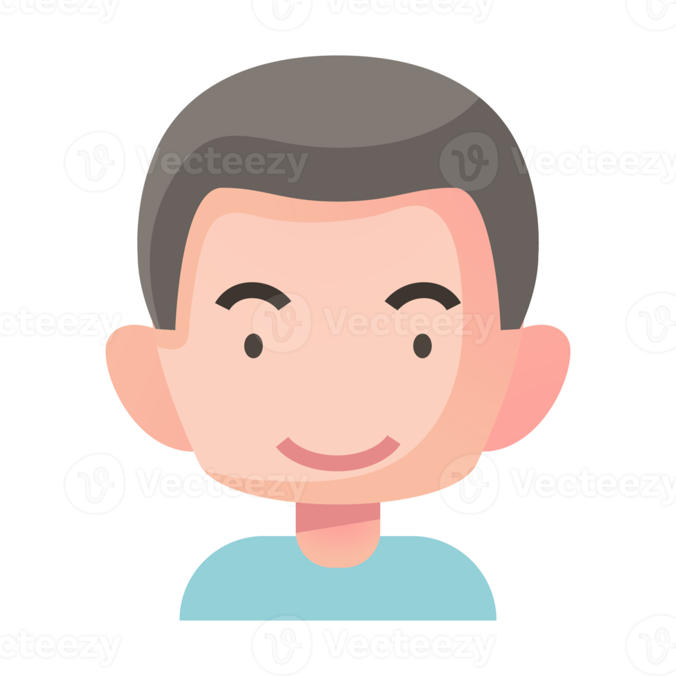 Avatar cartoon in flat style png