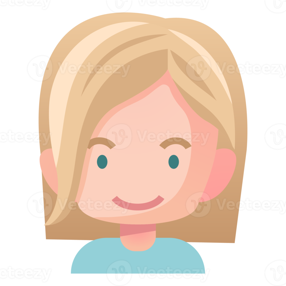 Avatar cartoon in flat style png