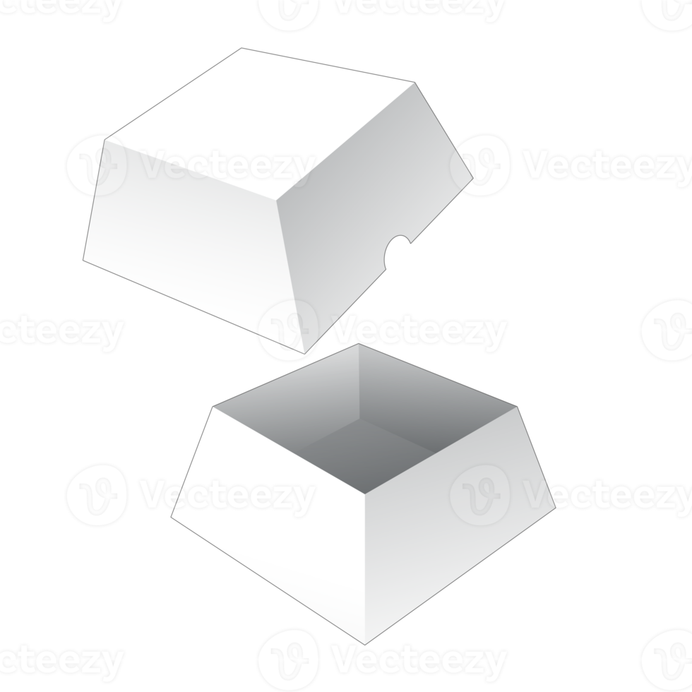 3D-Verpackungsbox-Modell png