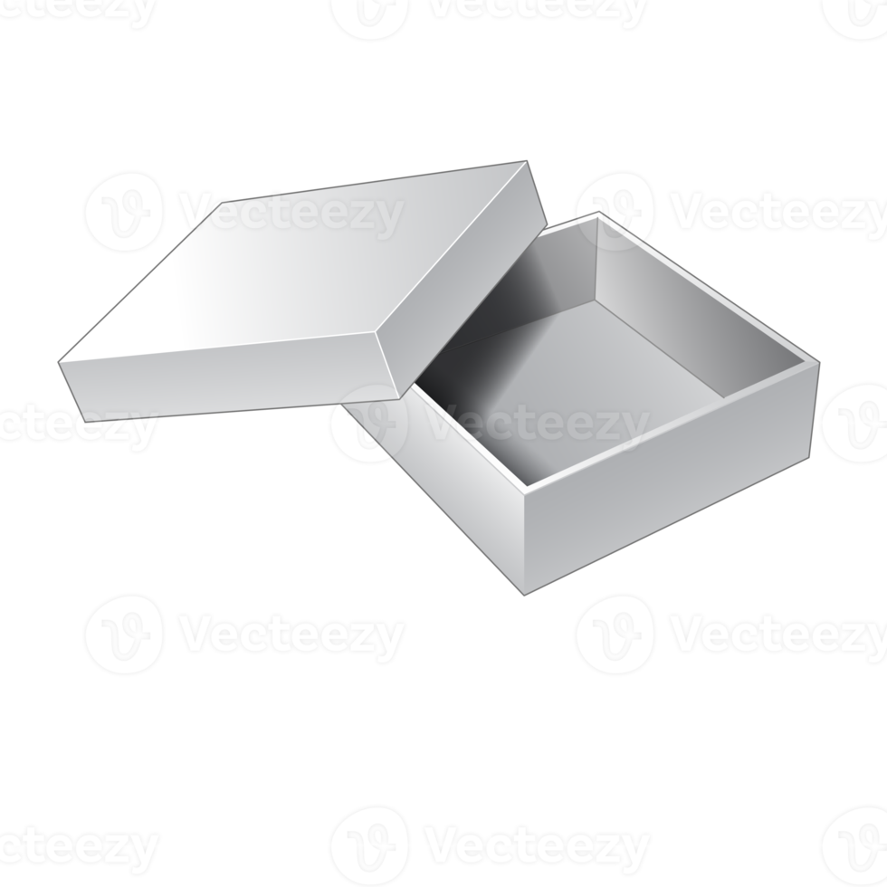 3D-förpackningslåda mockup png