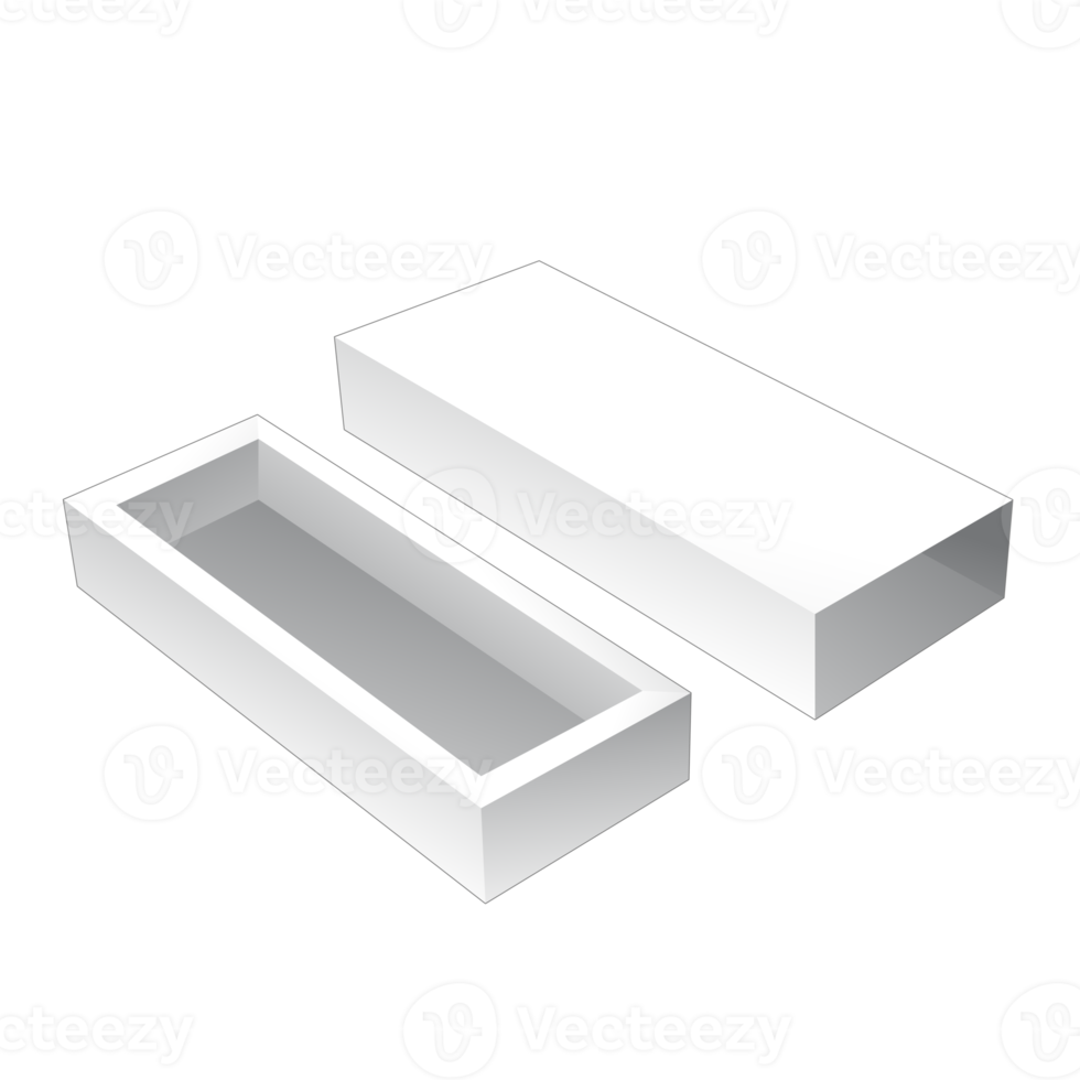 maquete de caixa de embalagem 3d png