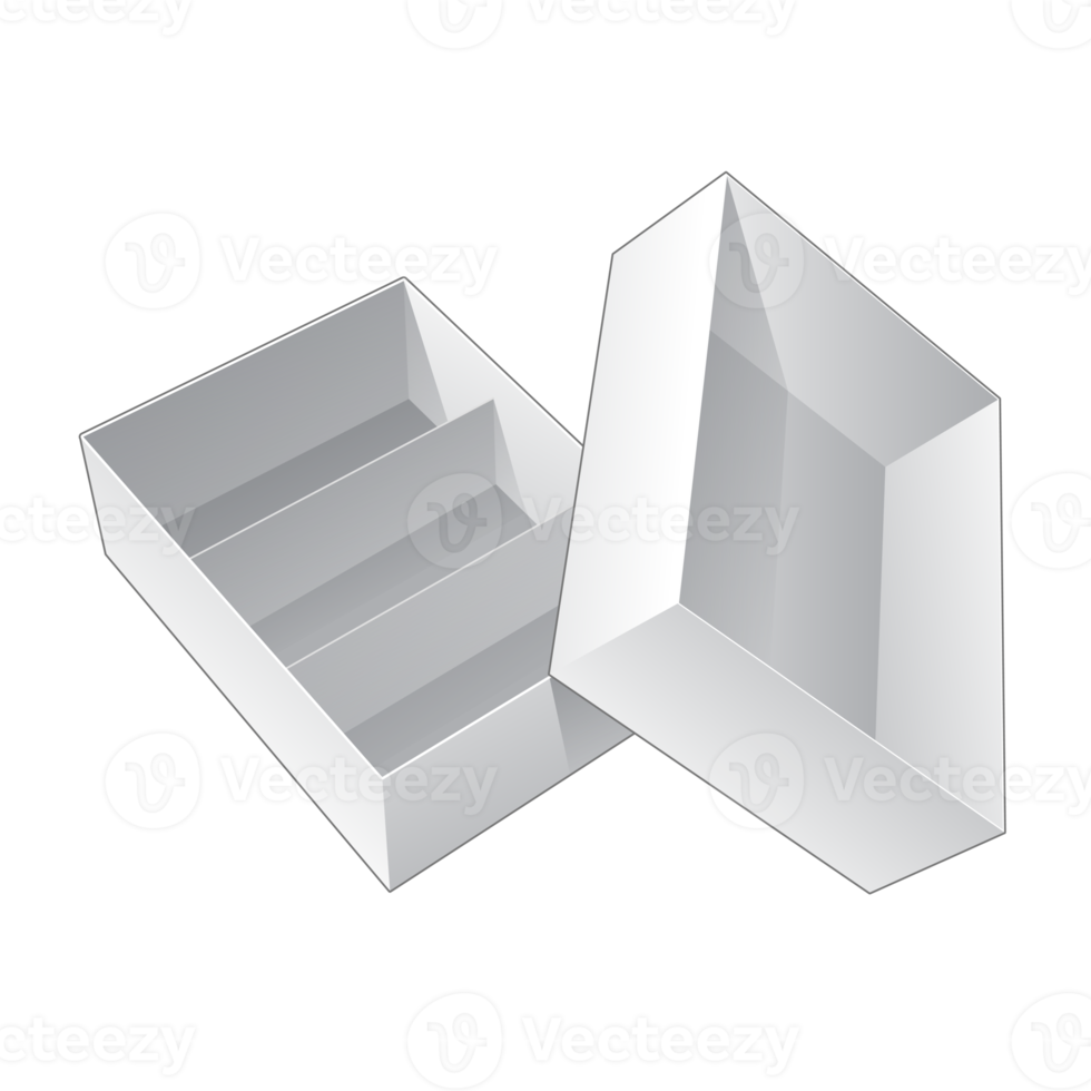 maqueta de caja de embalaje 3d png