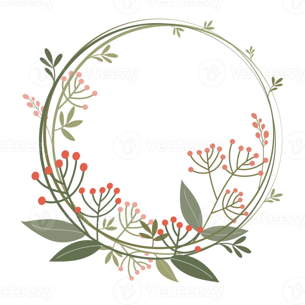 floral wreath cartoon png