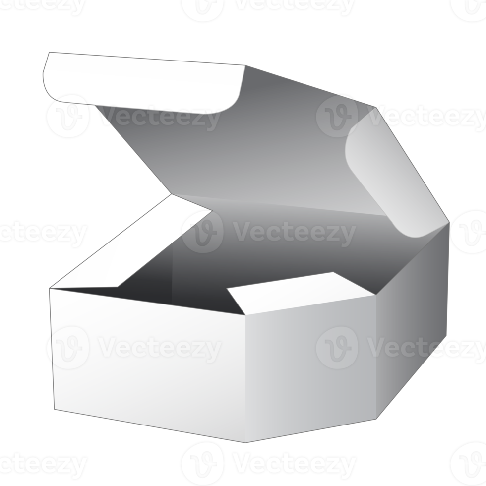 maquette de boîte d'emballage 3d png