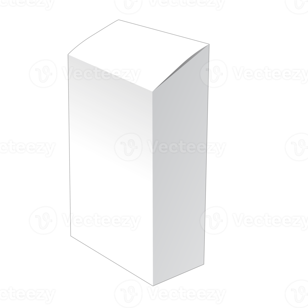 maquete de caixa de embalagem 3d png