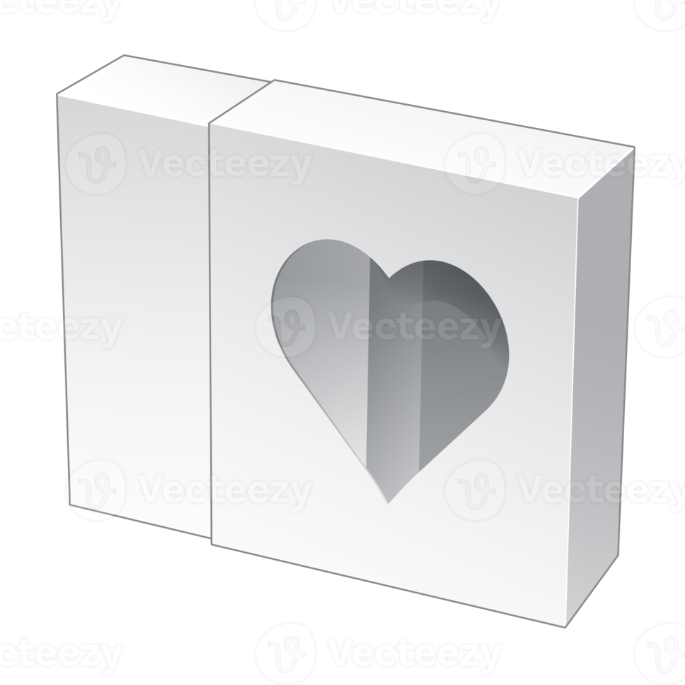 3D packaging box mockup png