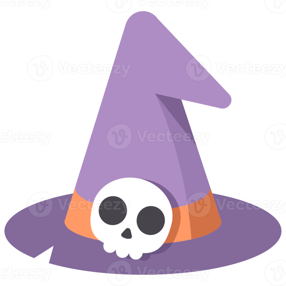 Witch hat icon flat style png