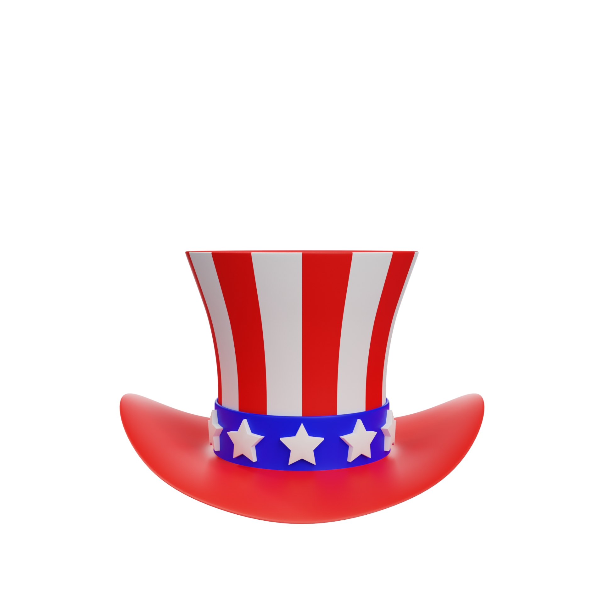 3d rendering of uncle sam hat illustration 8482171 PNG