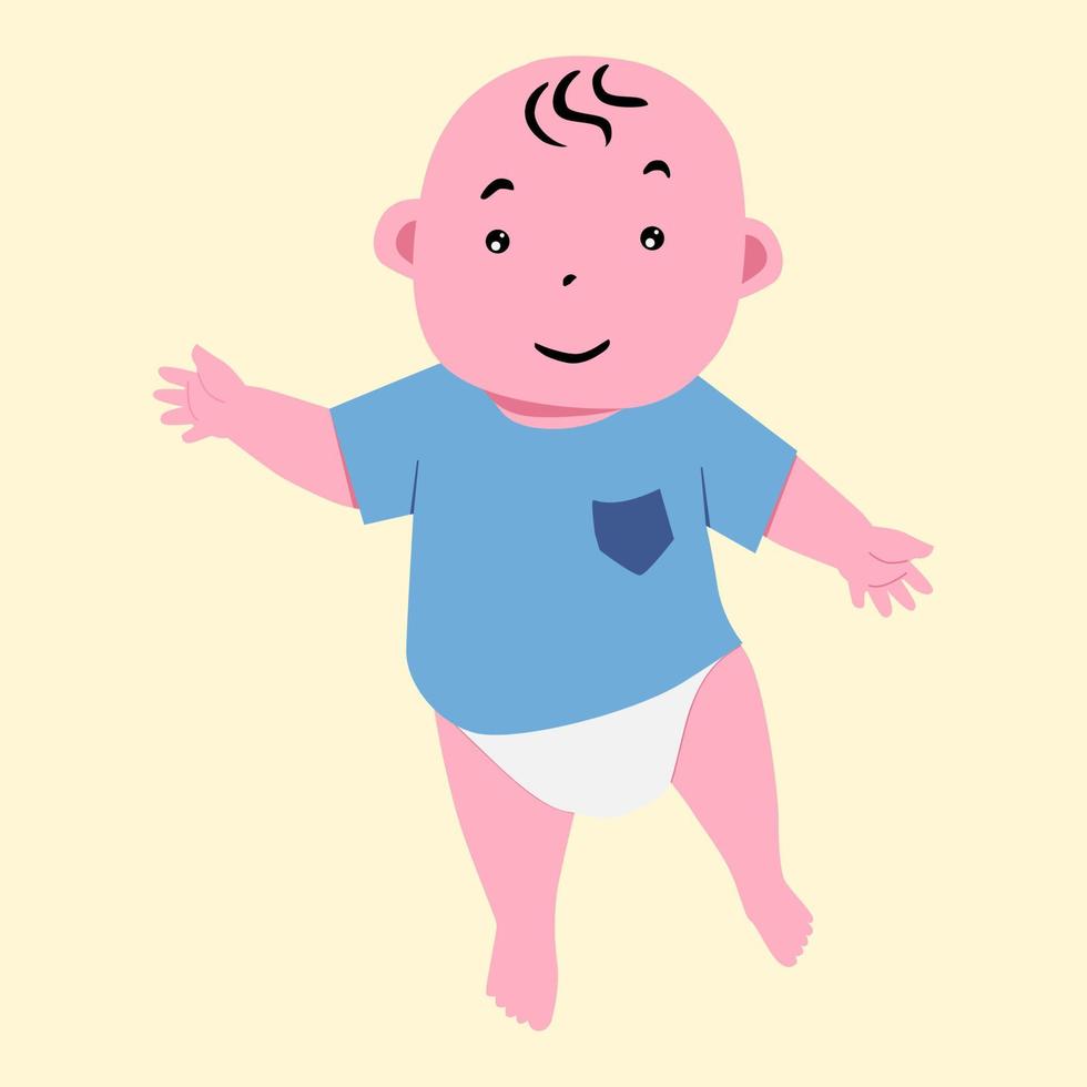 Baby Walking and Waving Hand vector