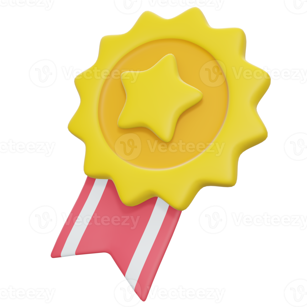 Star Badge 3D Illustration png