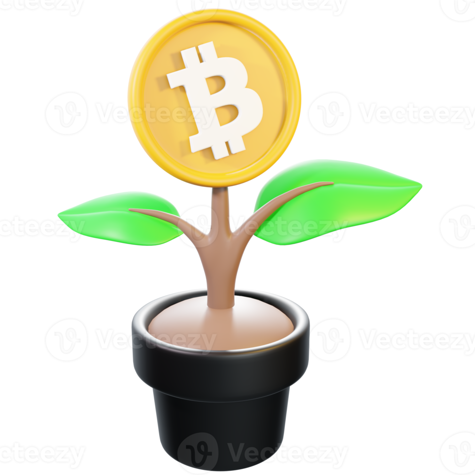 bitcoin investment icon illustration png