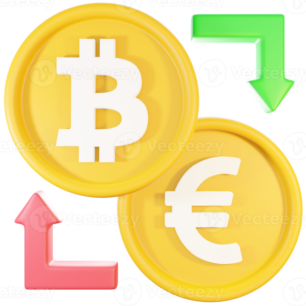 ilustração de ícone de troca de bitcoin png
