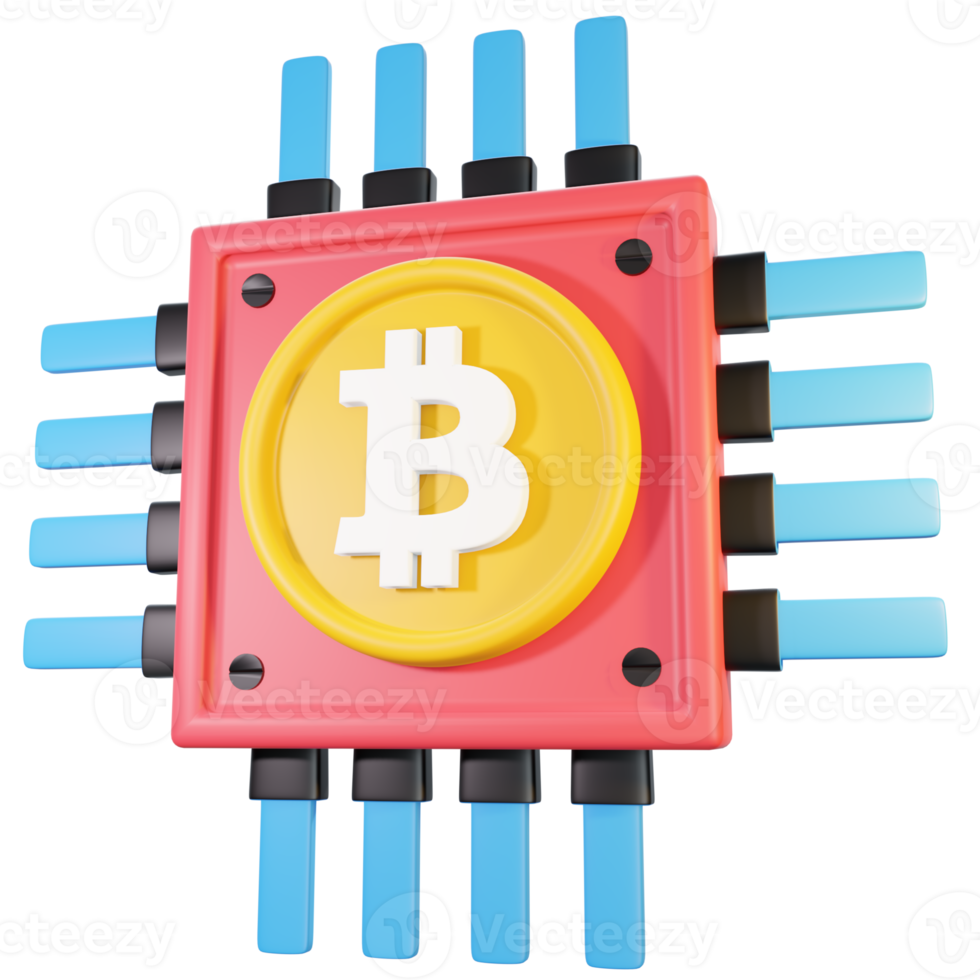 bitcoin processor icon illustration png