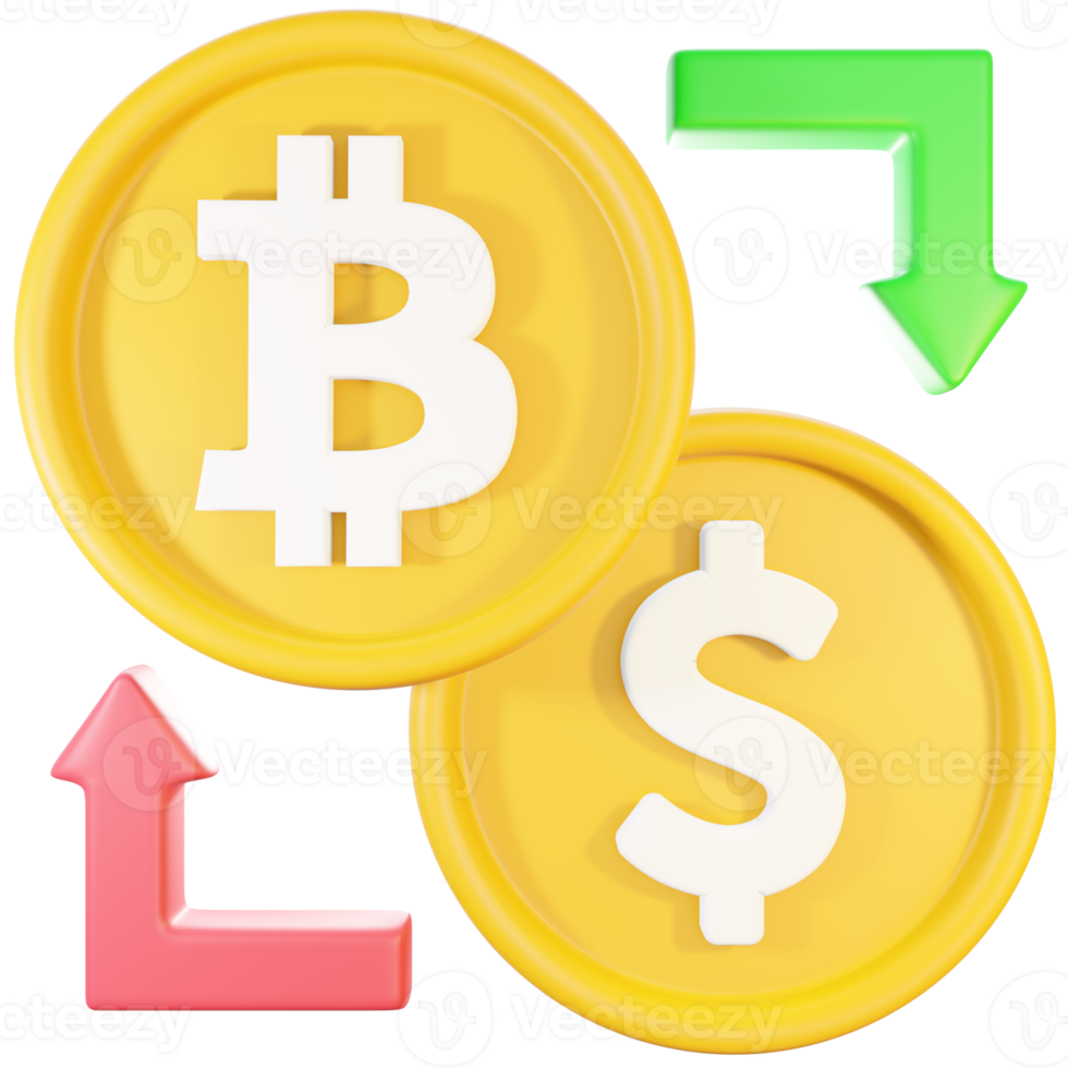 ilustração de ícone de troca de bitcoin png