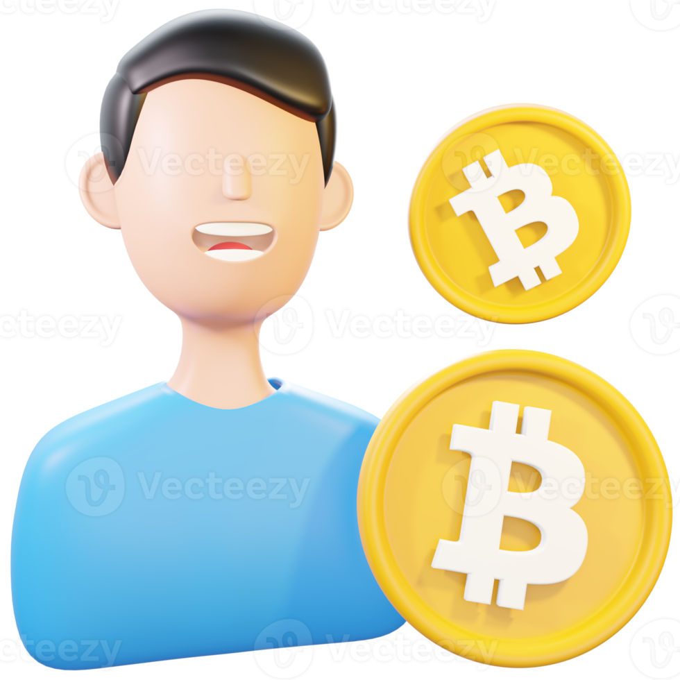 bitcoin investor icon illustration png