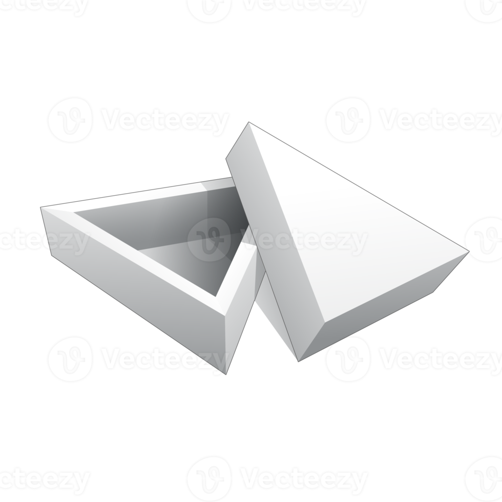 maquete de caixa de embalagem 3d png