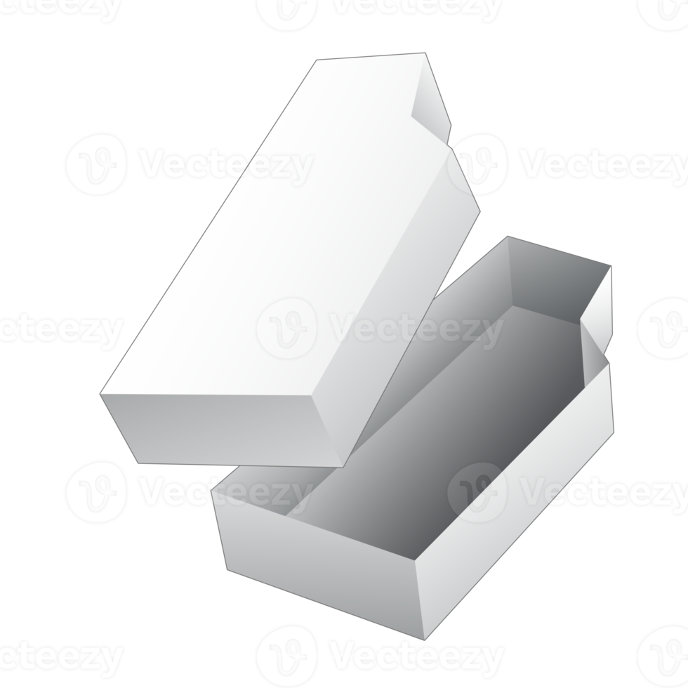 maqueta de caja de embalaje 3d png