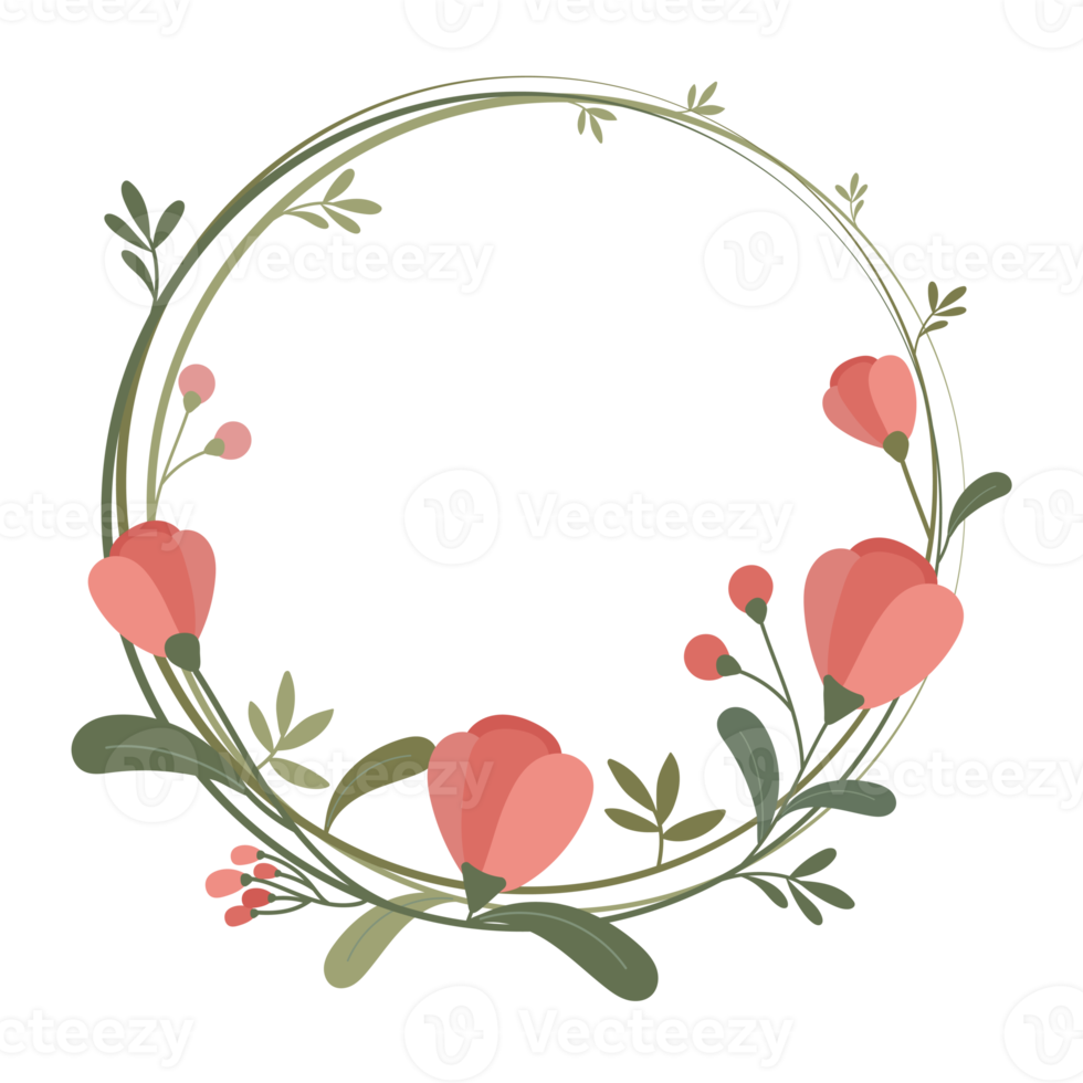 floral wreath cartoon png