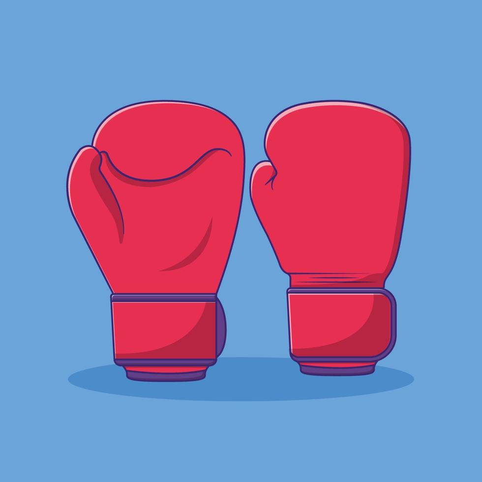 Boxing Gloves Vector Icon Illustration. Sports Equipment Vector. Flat Cartoon Style Suitable for Web Landing Page, Banner, Flyer, Sticker, Wallpaper, Background