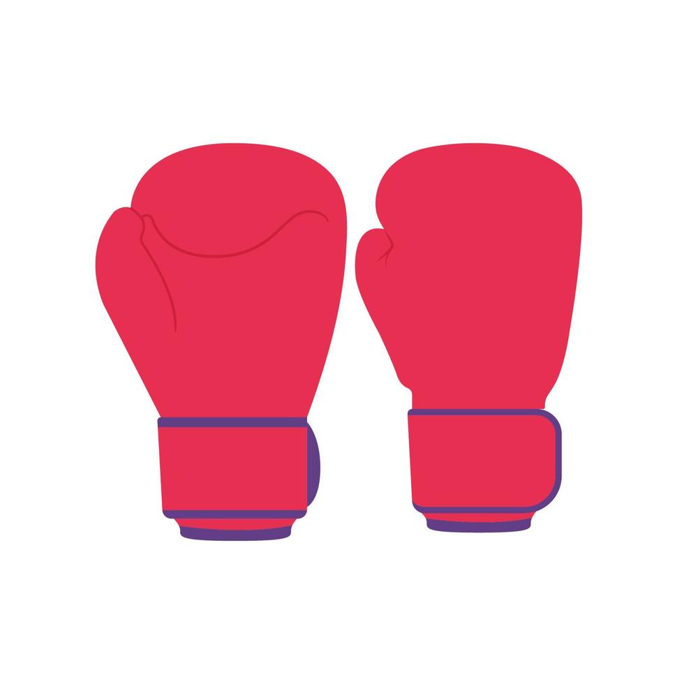 Boxing Gloves Flat Illustration. Clean Icon Design Element on Isolated White Background vector