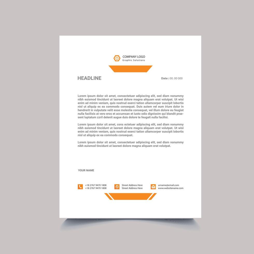 letter head design-04 vector