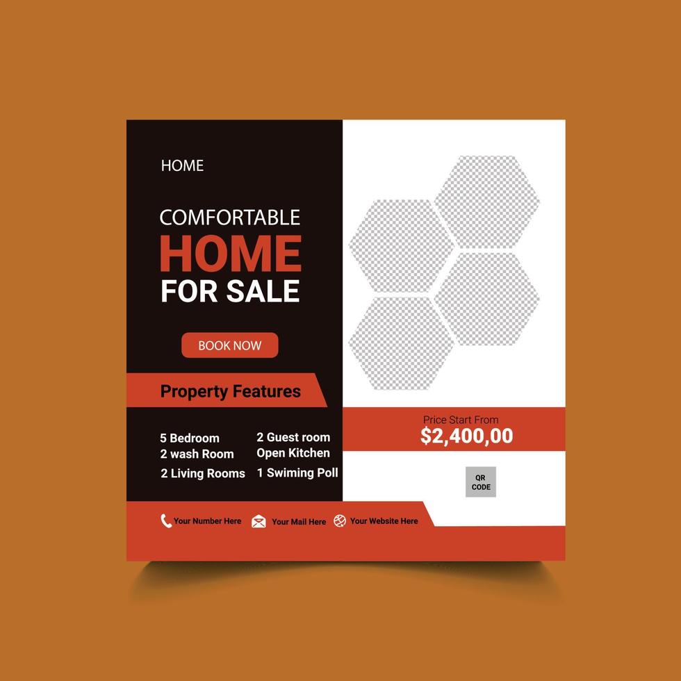 Social media post design  template vector