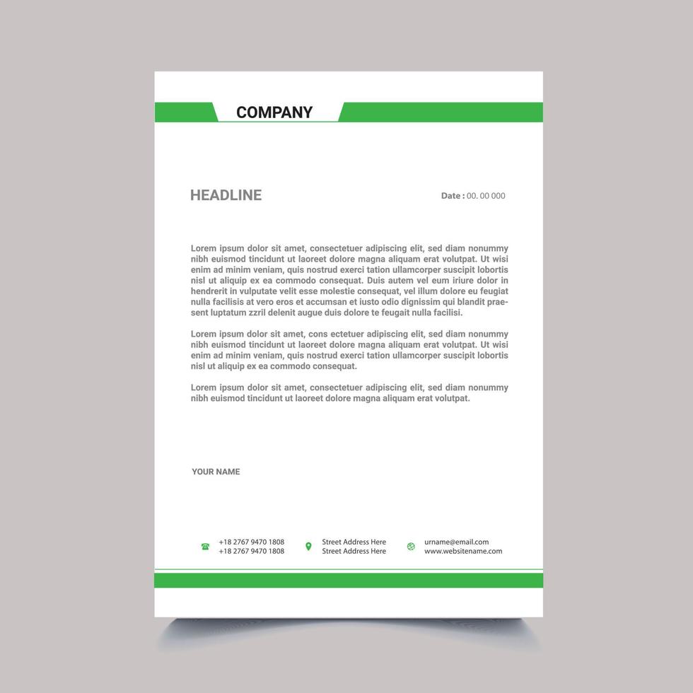 Letter head design template 01 vector