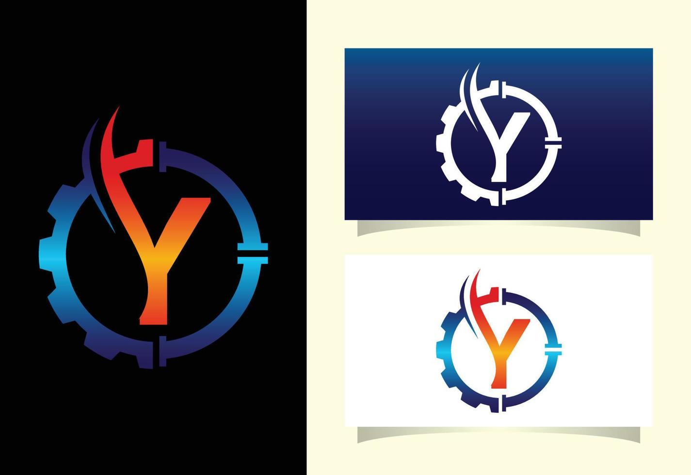 Initial Y monogram alphabet with gear pipe and flame. Oil and gas logo concept. Font emblem. Modern vector logo for petroleum business and company identity