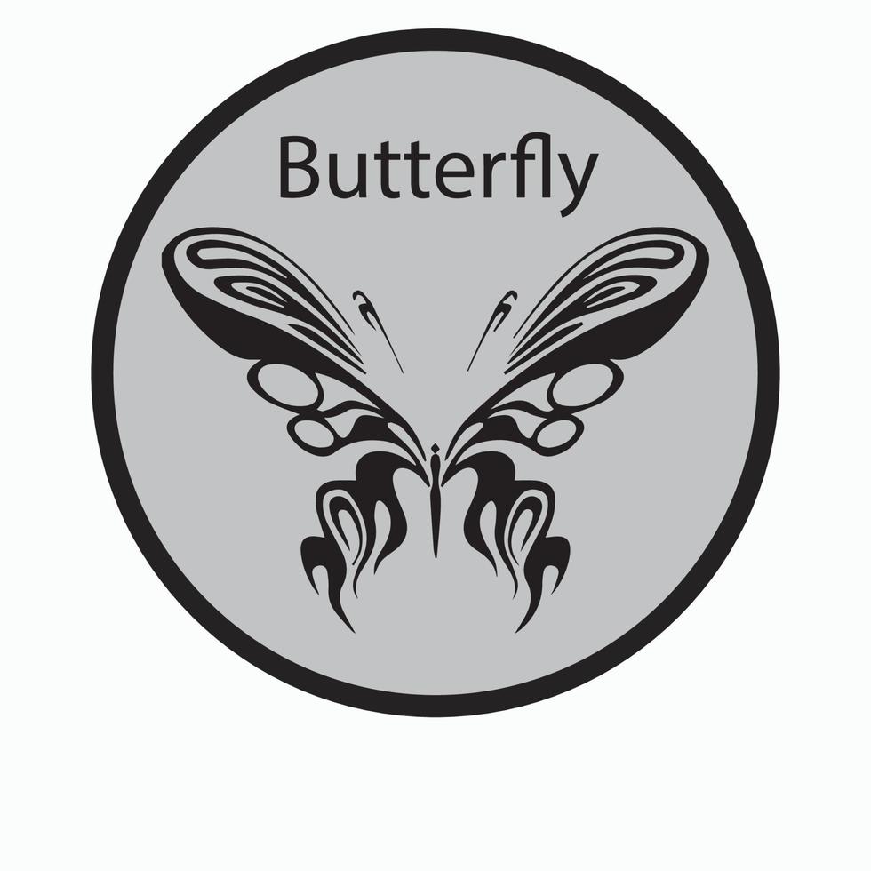 Beautiful Icon of Butterfly vector