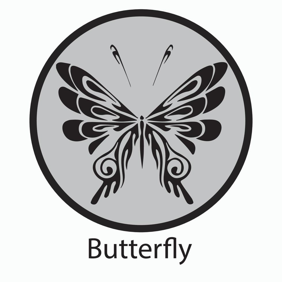 hermoso icono de mariposa vector