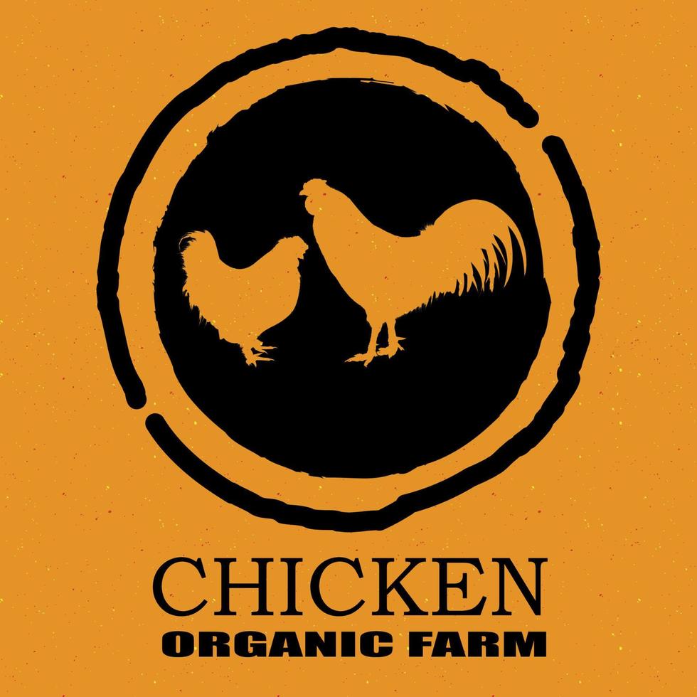 SIMPLE VINTAGE LOGO OF CHICKEN COMPANY vector