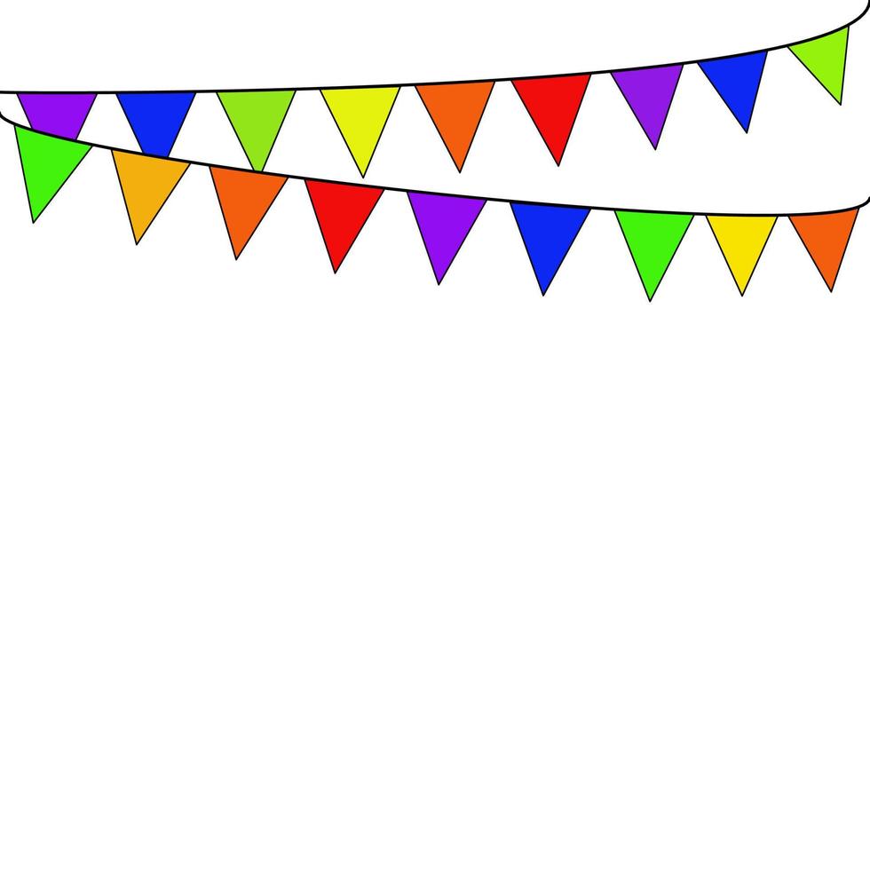 Happy pride month. Rainbow flag with white space for writing below. Vector illustration.