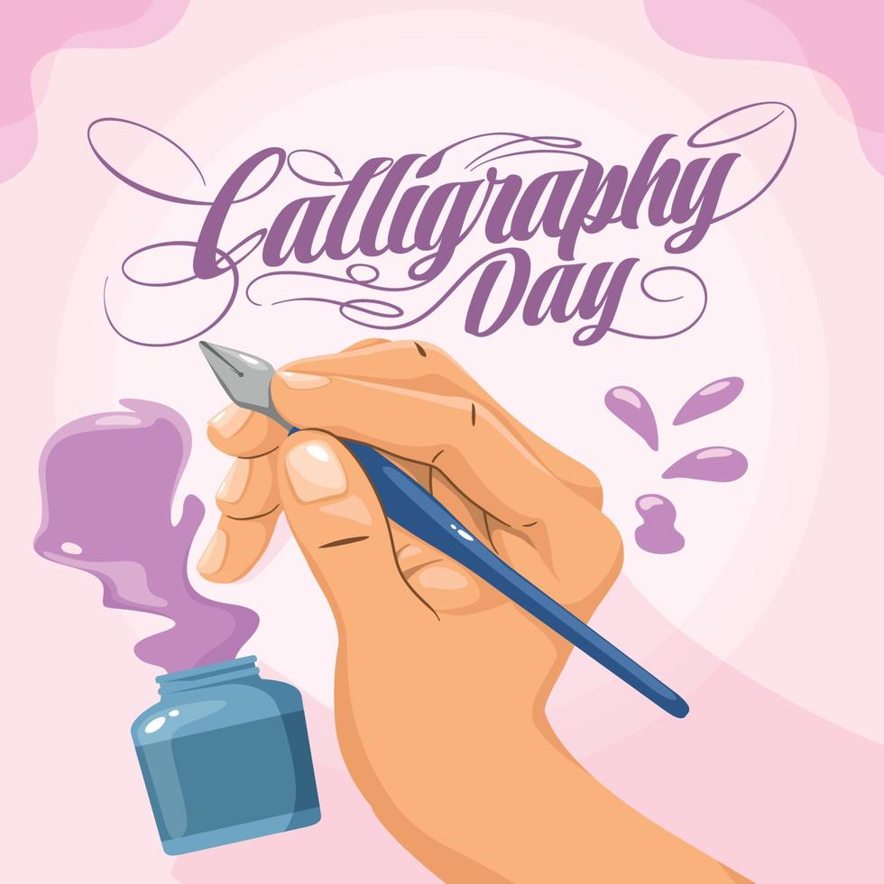 Happy Calligraphy Day Concept vector